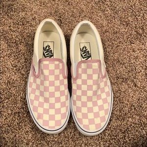 Pink checkered Vans